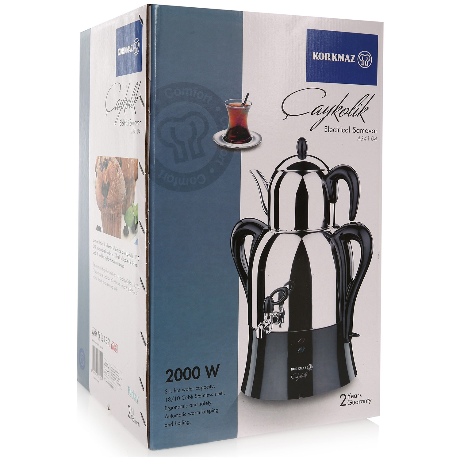 سماور برقی کرکماز مدل ÇAYKOLIK کد 34101 گنجایش 3 لیتر