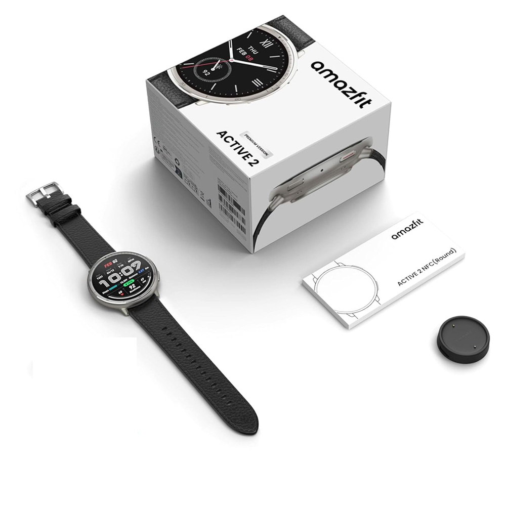 ساعت هوشمند 44 میلی‌متری امیزفیت مدل Active 2 بند چرمی