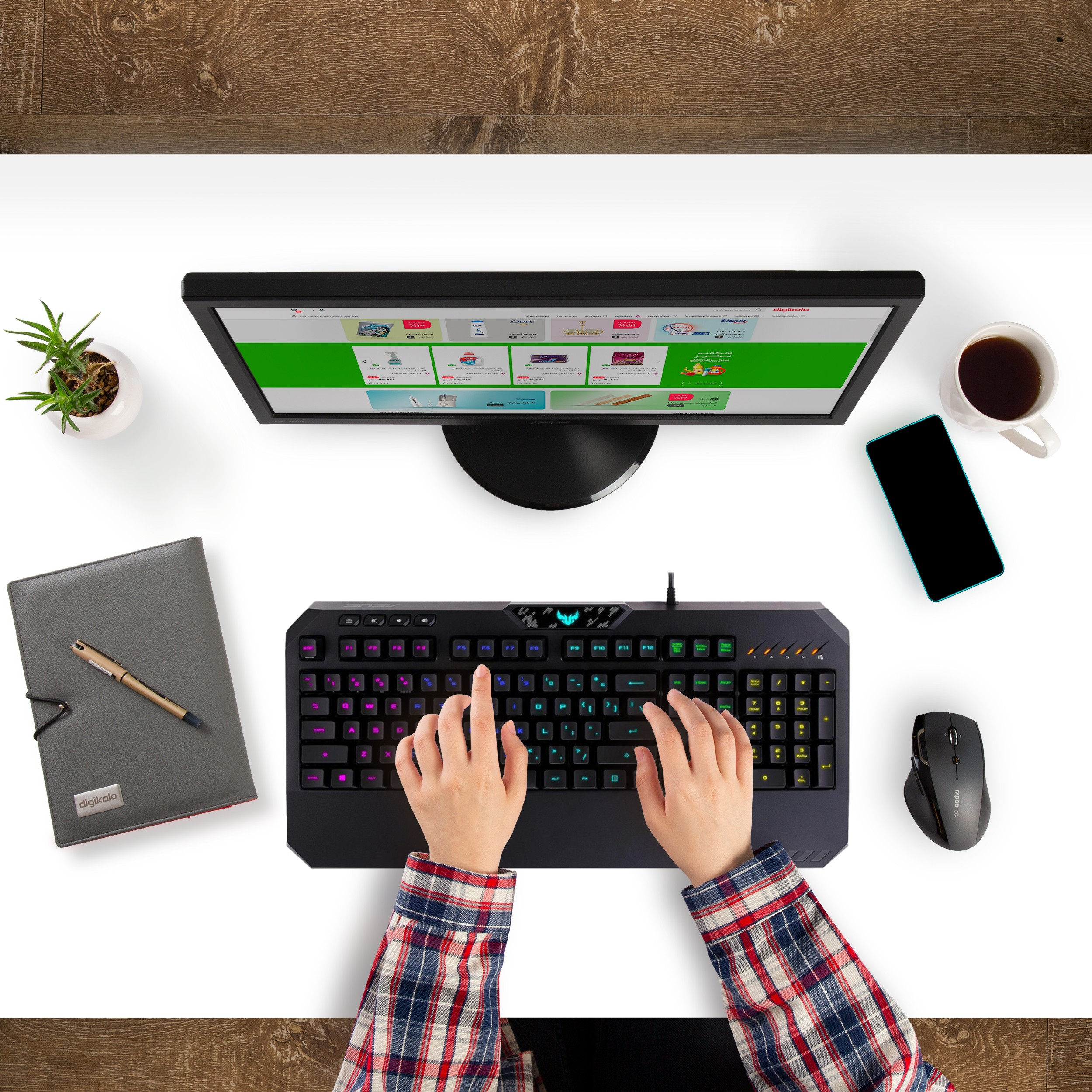 کیبورد مخصوص بازی ایسوس مدل RA02 TUF GAMING K5