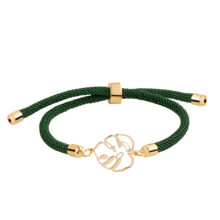 دستبند طلا 18 عیار زنانه گالری شیدا مجد مدل مونسترا رنگ سبز