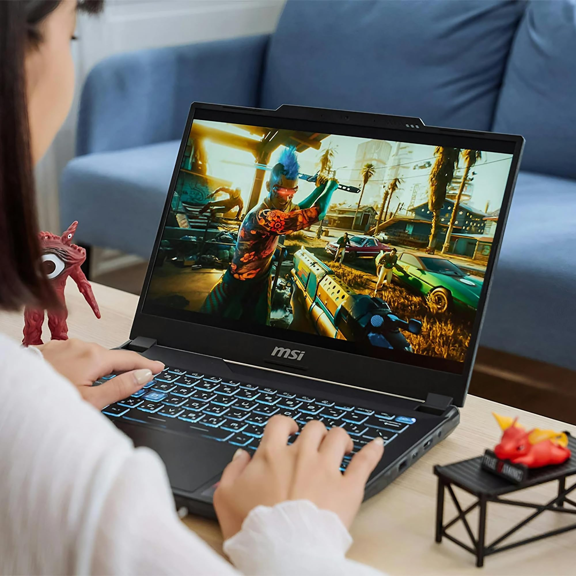 لپ تاپ 15.6 اینچی ام اس آی مدل Cyborg 15 AI A1VEK-Core Ultra 7 155H-16GB DDR5-1TB SSD-RTX4050 6GB-FHD 144Hz