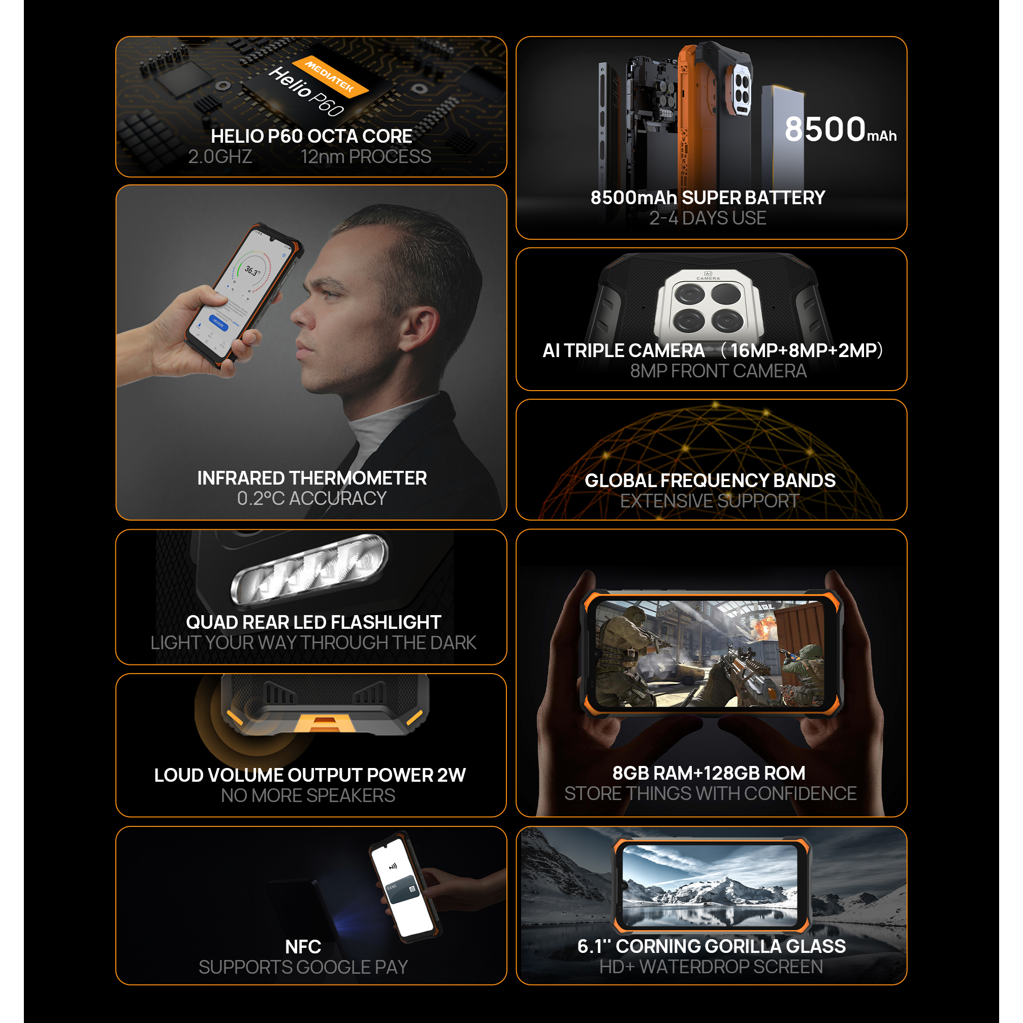 گوشی موبایل دوجی مدل S86 Pro دو سیم‌ کارت ظرفیت 128 گیگابایت و رم 8 گیگابایت