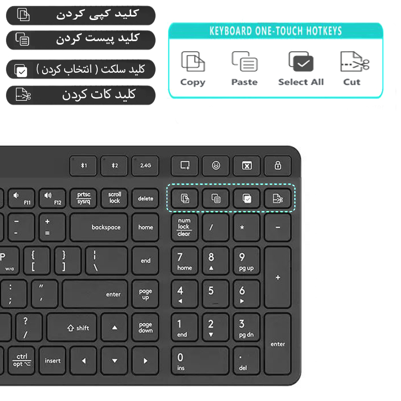 کیبورد و ماوس بی سیم ای فورتک مدل FSTYLER_FB28OOC_AIR2