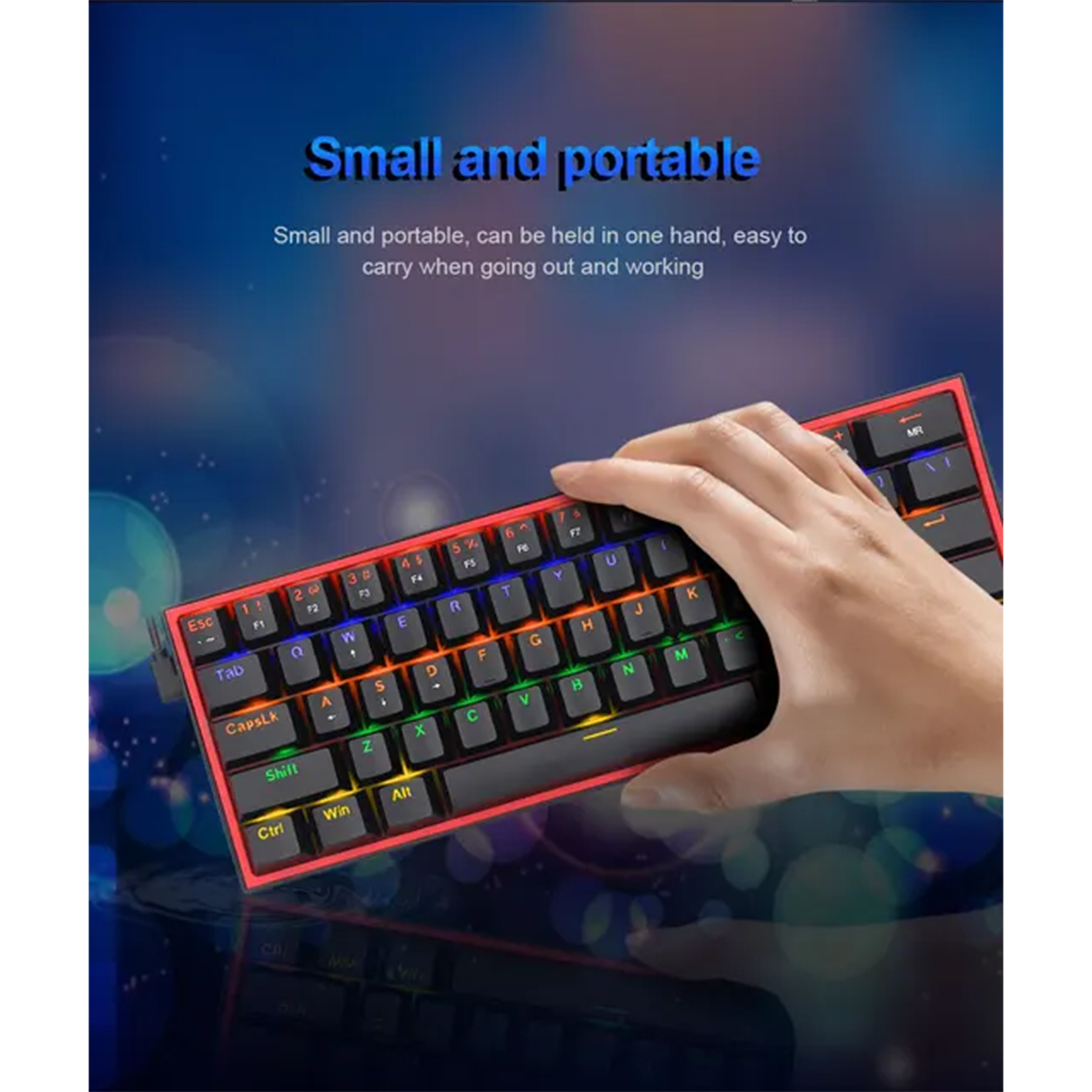 کیبورد مخصوص بازی ردراگون مدل Fizz K617 Rainbow