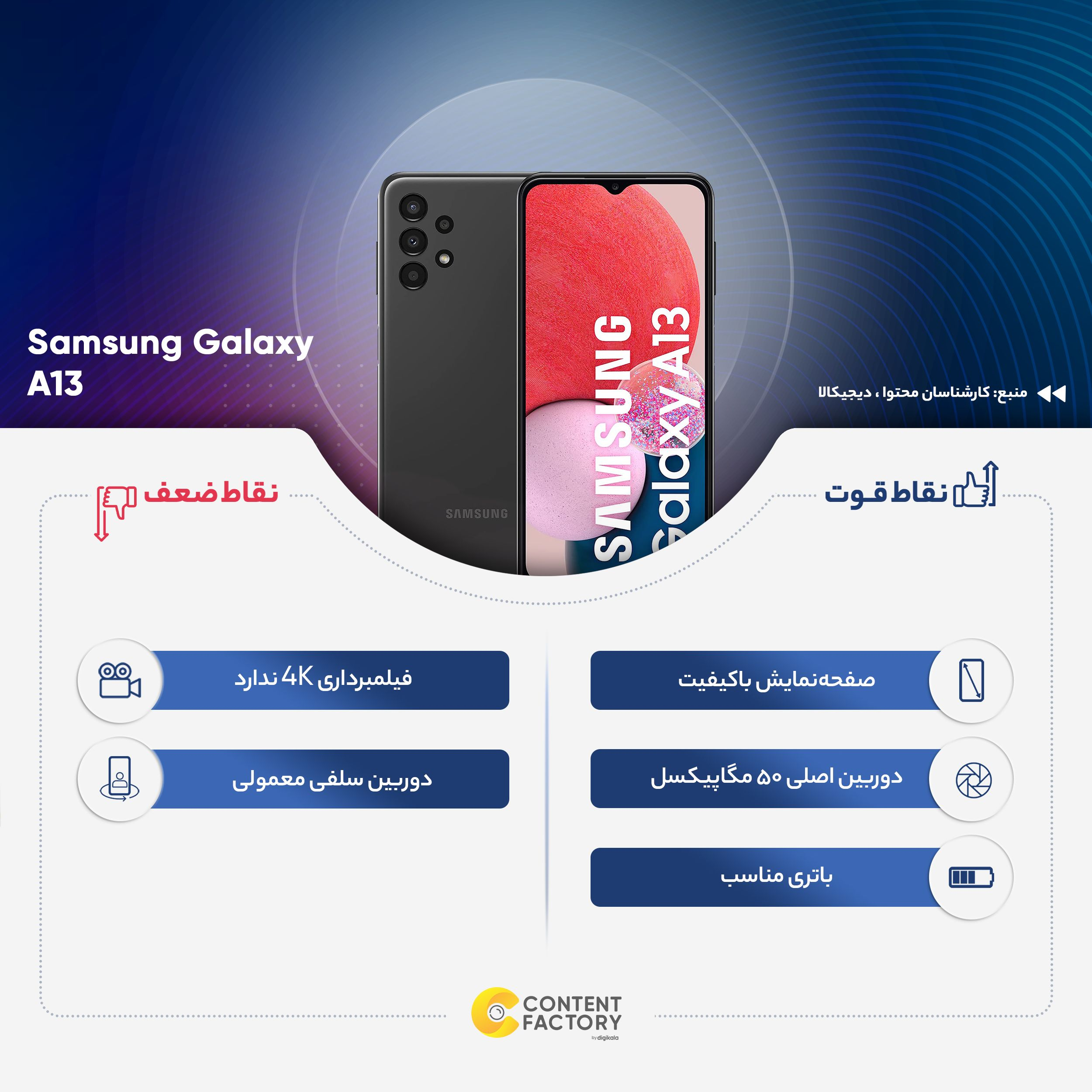 گوشی موبایل سامسونگ مدل Galaxy A13 SM-A135F/DS دو سیم کارت ظرفیت 128 گیگابایت و رم 4 گیگابایت