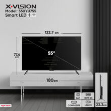 تلویزیون 55 اینچ ال ای دی هوشمند ایکس ویژن مدل 55XYU755