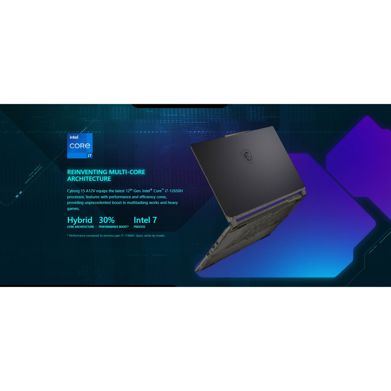 لپ تاپ 15.6 اینچی ام اس آی مدل Cyborg 15 A12UDX-i7 12650H 16GB 1SSD RTX3050