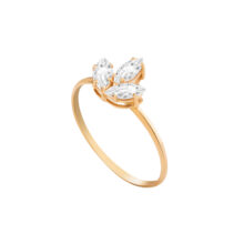 انگشتر طلا 18 عیار زنانه گالری شیدا مجد مدل رینگ سه مارکیز