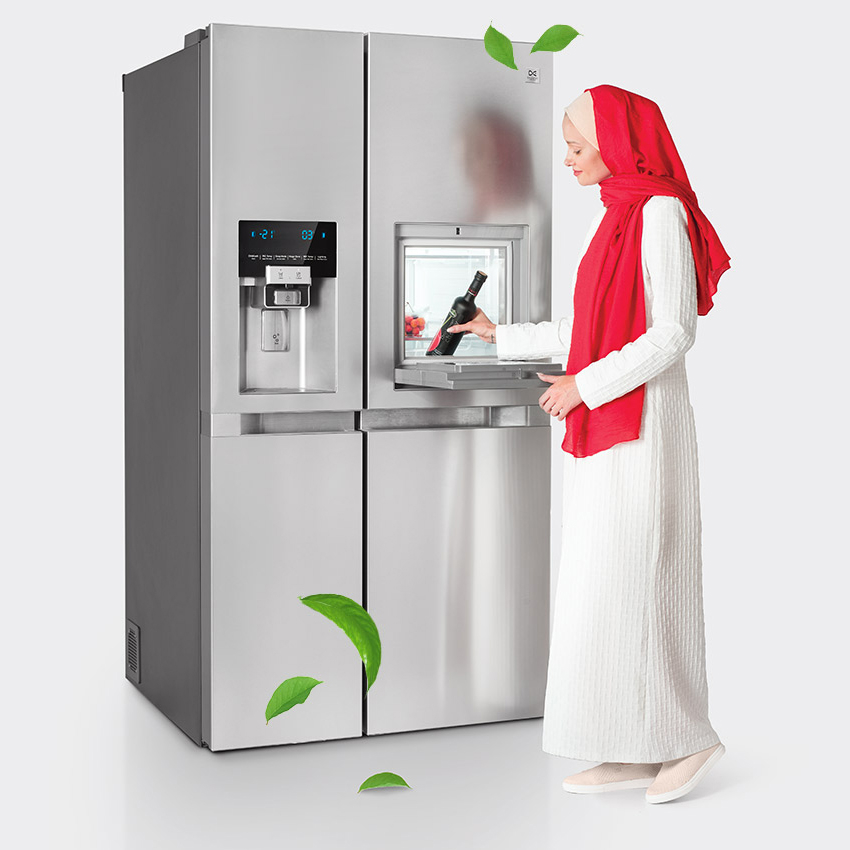 یخچال و فریزر ساید بای ساید 33 فوت دوو مدل DS-3330SS