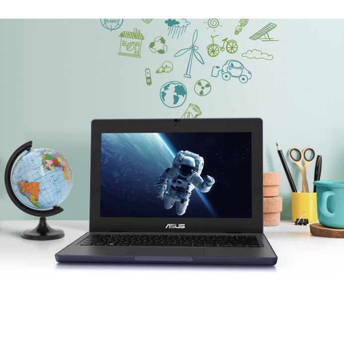 لپ تاپ 11.6 اینچی ایسوس مدل BR1102CGA-CN18128S-CB-N100-8GB DDR4-128GB SSD-TN-W