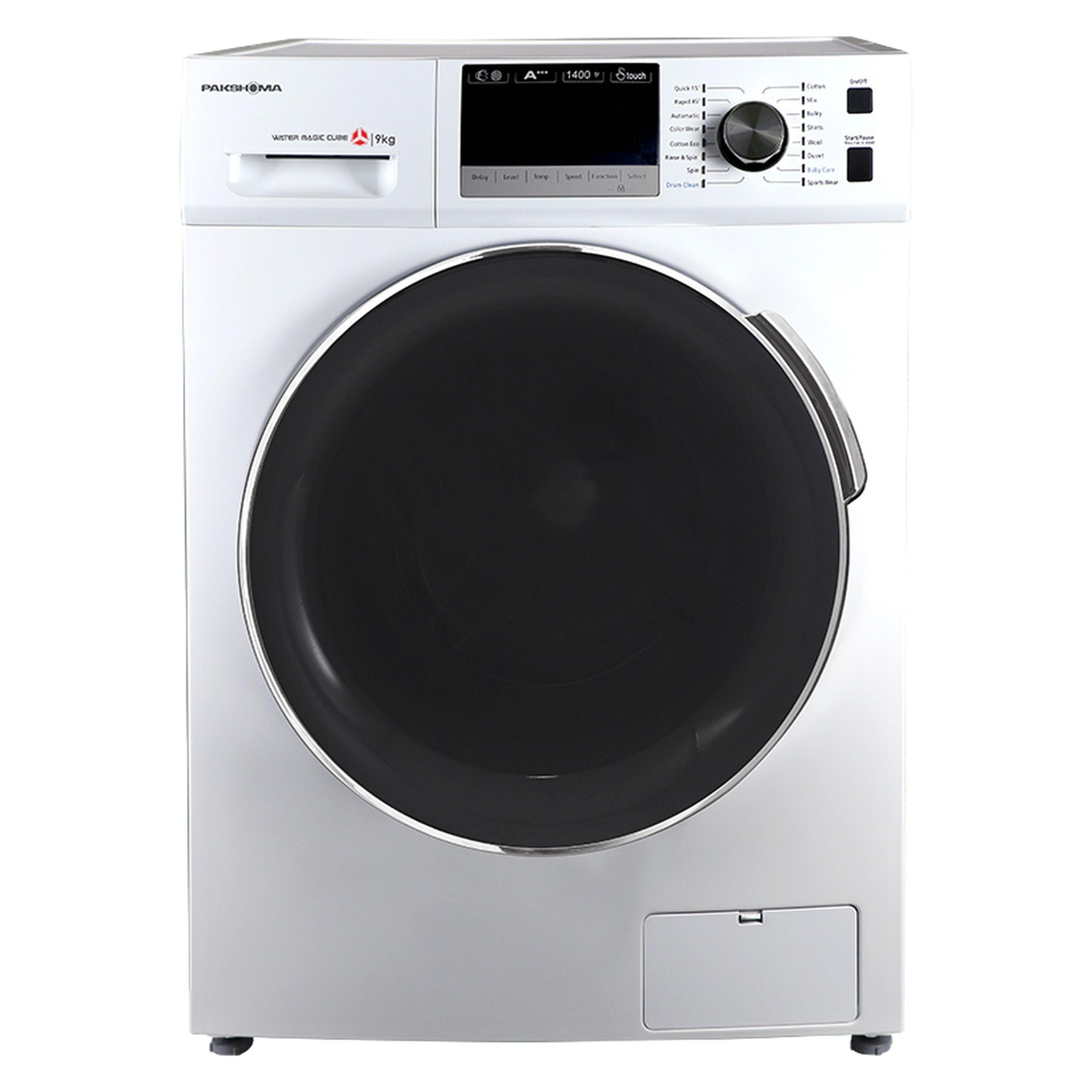 ماشین لباسشویی اتوماتیک پاکشوما مدل BWF 40106 WT ظرفیت 9 کیلوگرم