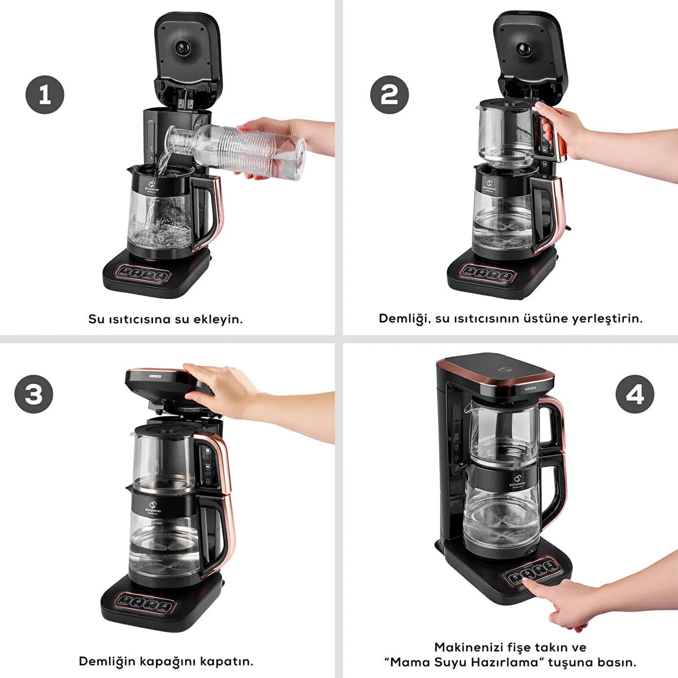 چای ساز روی هم کاراجا مدل  Robotea Pro4in1