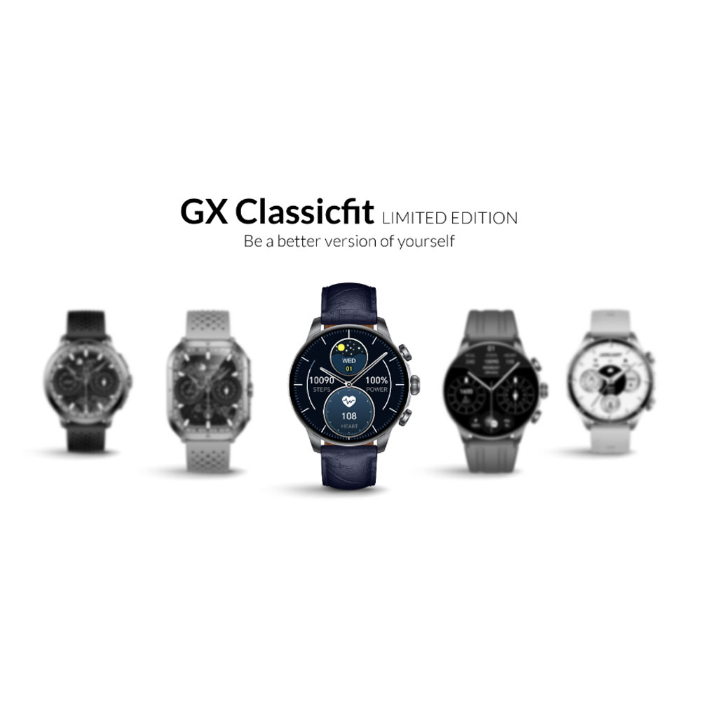 ساعت هوشمند 47 میلی متری گلوریمی مدل GX CLASSICFIT (LIMITED EDITION) بند چرمی