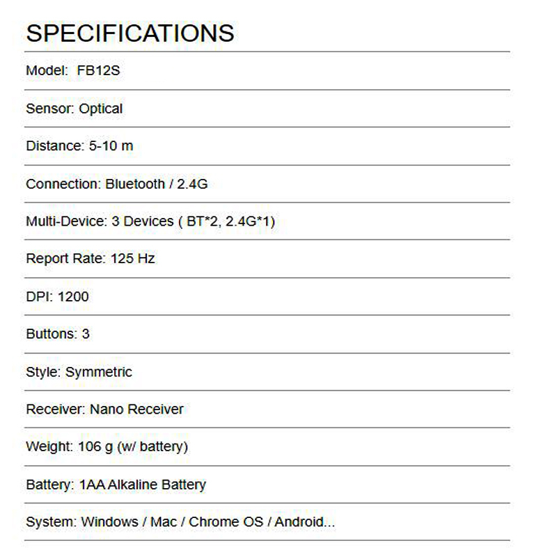 ماوس بی سیم ای فورتک مدل F_B_12_S_SILENT