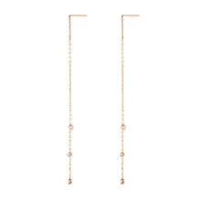 گوشواره آویز طلا 18 عیار زنانه گالری شیدا مجد مدل بخیه ای البرنارد