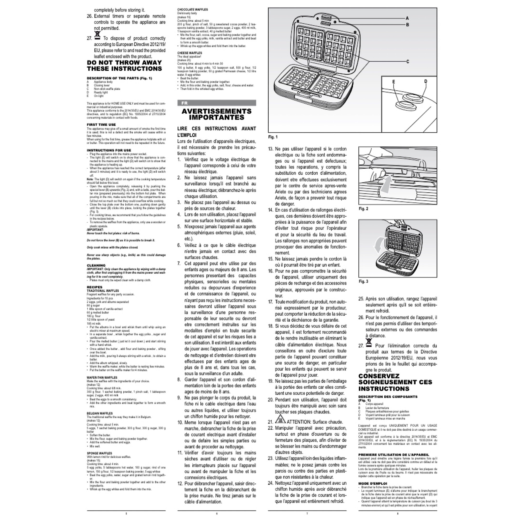 وافل ساز آریته مدل Party Time1973