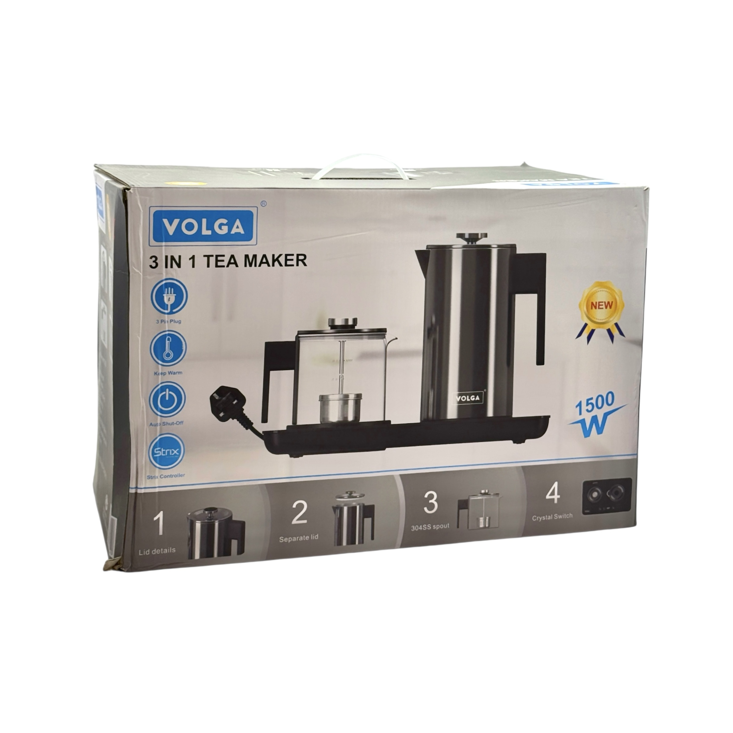 چای ساز کنار هم ولگا مدل 153-BLK