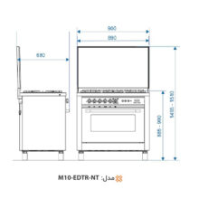 اجاق گاز 5 شعله اخوان مدل M10-EDTR-NT