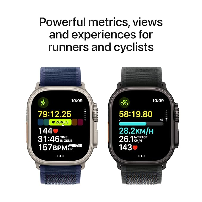 ساعت هوشمند اپل مدل Ultra 2 Black Titanium Case Trail Loop 49mm