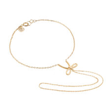 دستبند تمیمه طلا 18 عیار زنانه گالری شیدا مجد مدل پاپیون