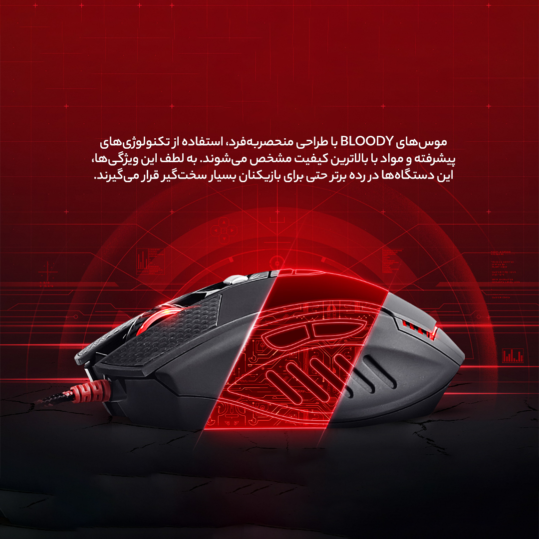 موس مخصوص بازی ای فورتک مدل T70