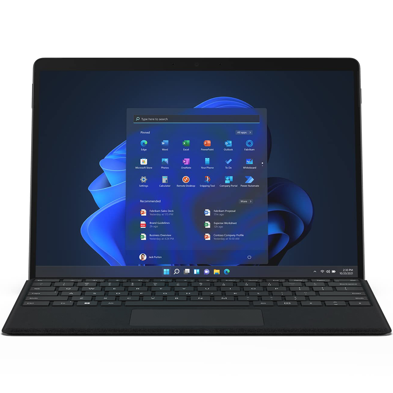 تبلت مایکروسافت مدل Surface Pro 8-i5 ظرفیت 256 گیگابایت و 8 گیگابایت رم به همراه کیبورد Signature Black و قلم Slim Pen 2