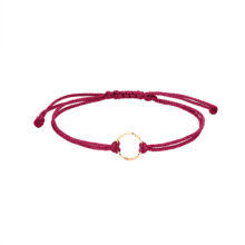 دستبند بند و طلا 18 عیار زنانه گالری شیدا مجد مدل حلقه نخی لمه