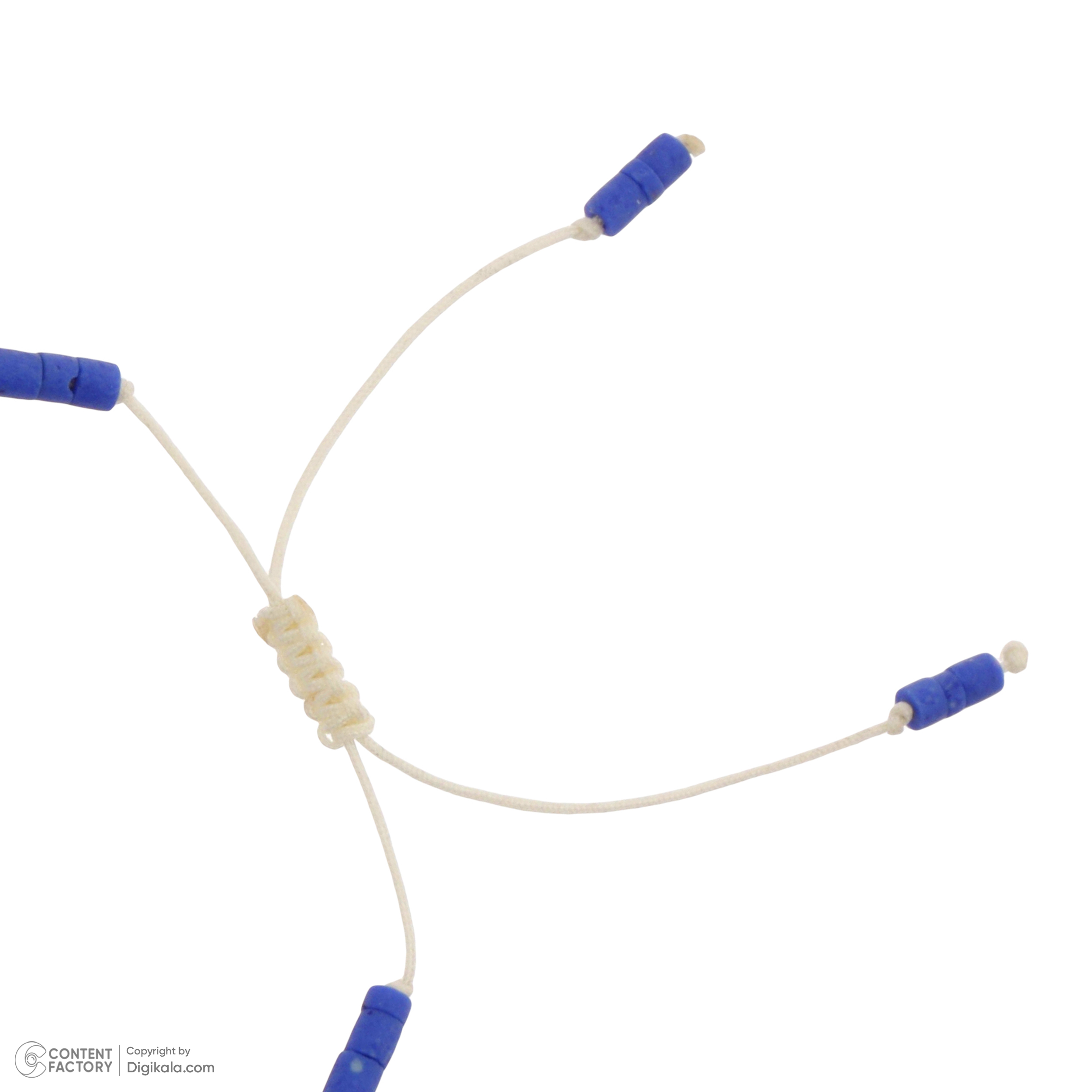 دستبند طلا 18 عیار زنانه گالری شیدا مجد مدل 2 البرنارد حدید آبی کاربنی