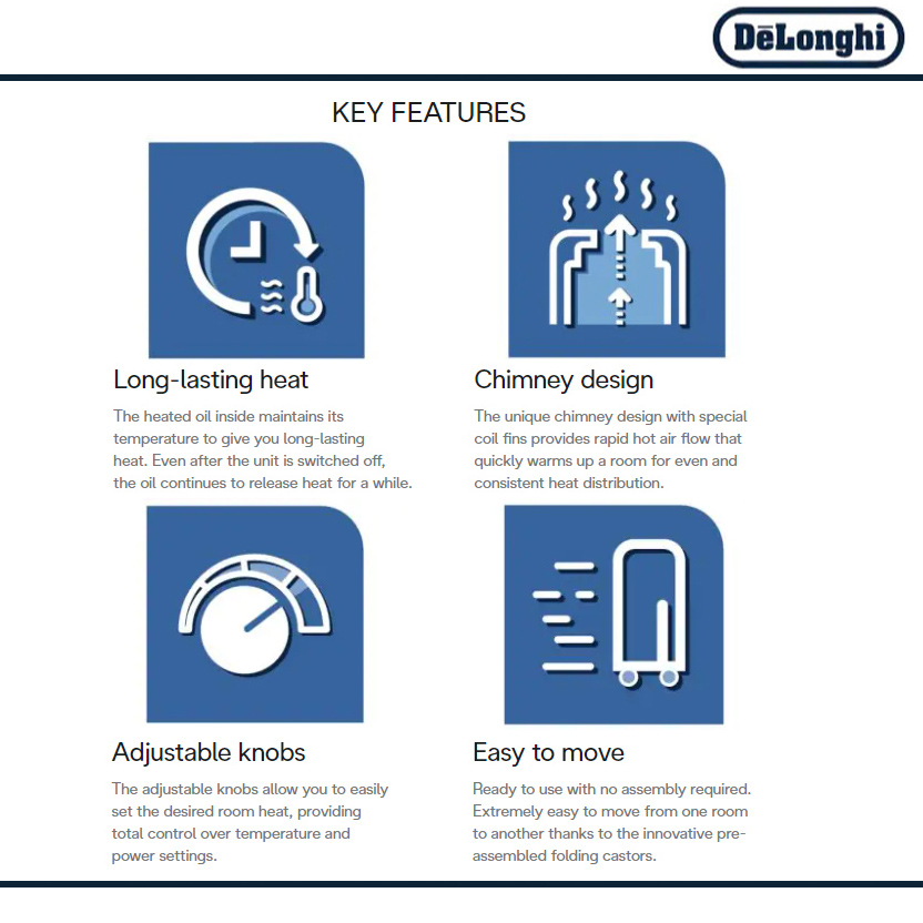 شوفاژ برقی دلونگی مدل KH770925 OIL FILLED
