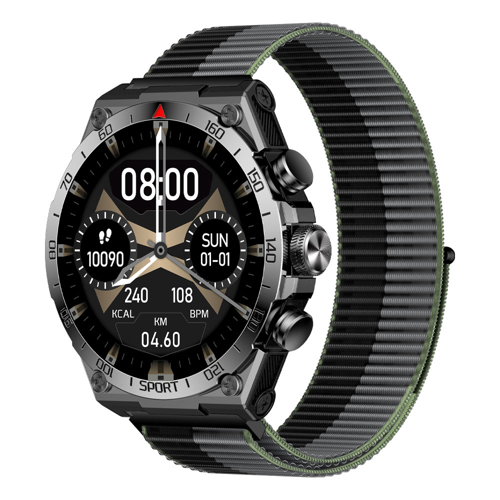 ساعت هوشمند گلوریمی مدل K2 دارای قابلیت های صفحه نمایش رنگی و لمسی، کنترل سطح اکسیژن، بند سیلیکونی