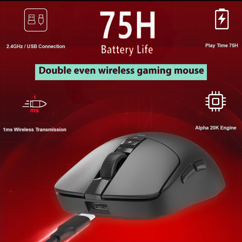 ماوس گیمینگ دوگانه بی‌سیم و باسیم ای فورتک مدل R72_ULTRA