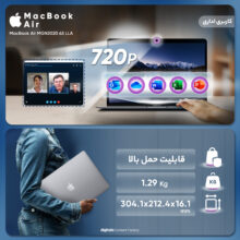 لپ تاپ 13.3 اینچی اپل مدل MacBook Air MGN63 2020 LLA-M1 8GB 256SSD