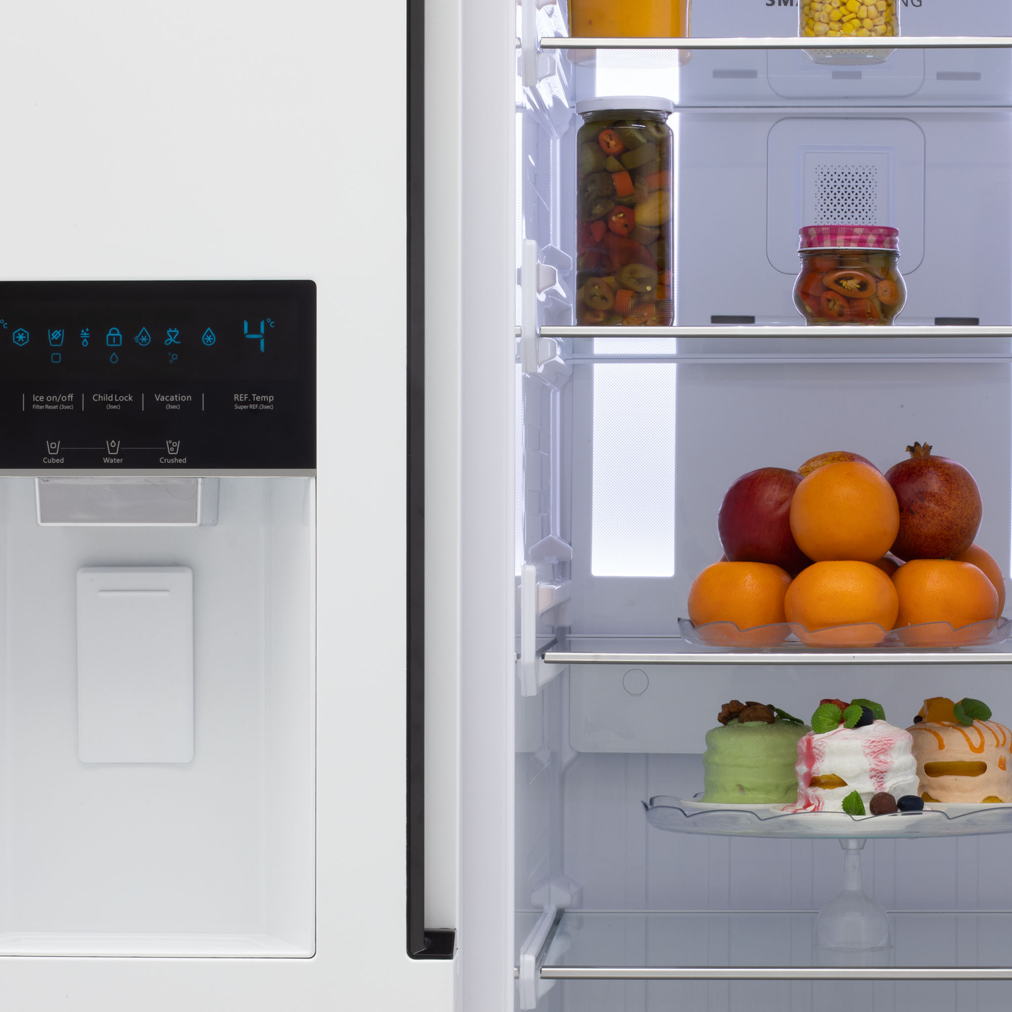 یخچال و فریزر ساید بای ساید 32 فوت اسنوا مدل SN8-2034GW