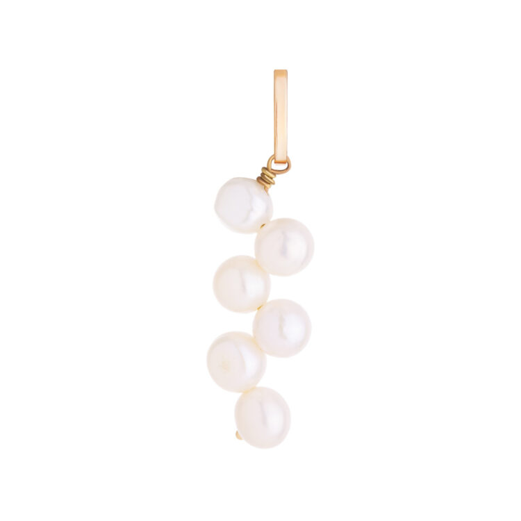 آویز گردنبند طلا 18 عیار زنانه گالری شیدا مجد طرح مروارید گندمی