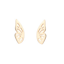 گوشواره میخی طلا 18 عیار زنانه گالری شیدا مجد مدل نیمه پروانه