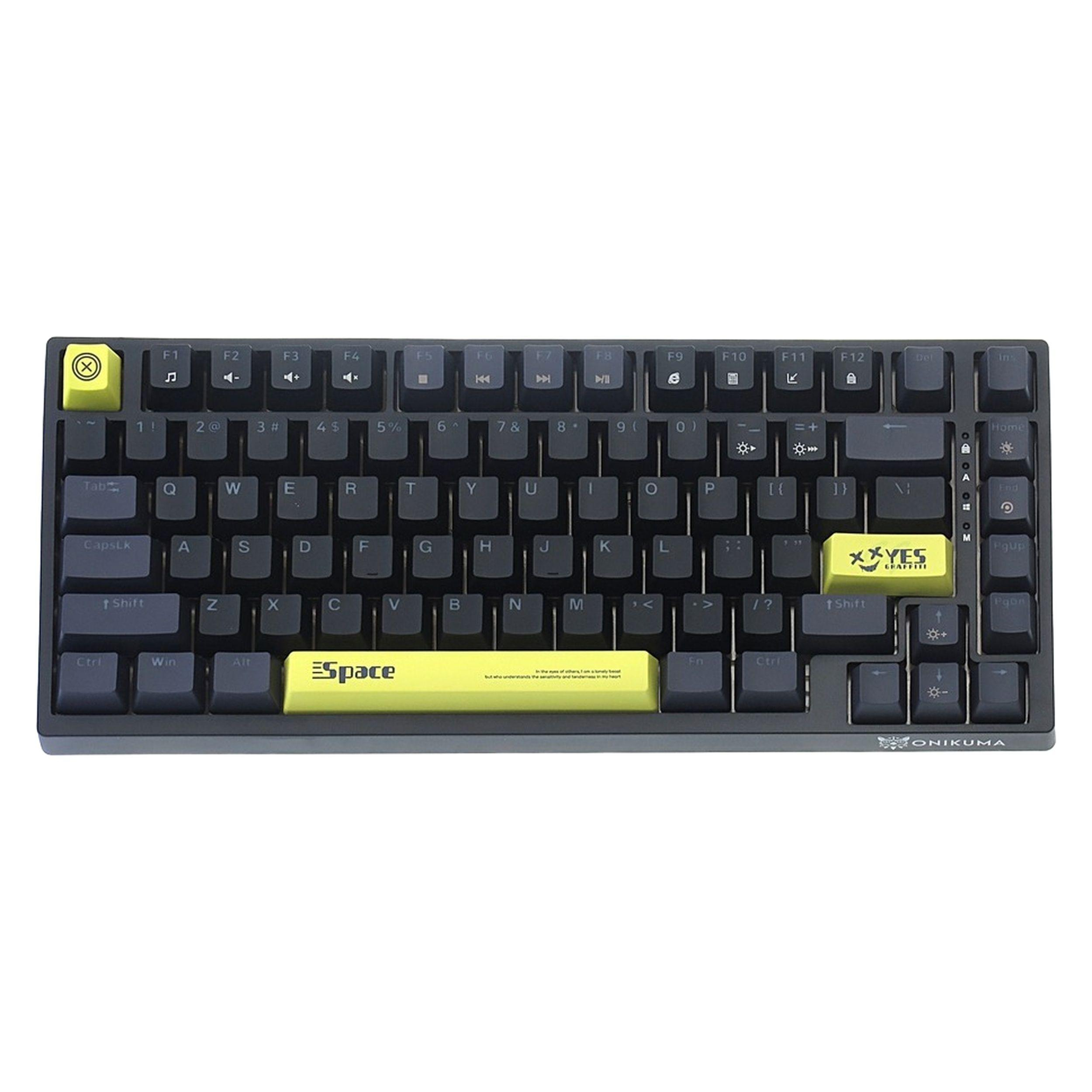 کیبورد گیمینگ بی سیم اونیکوما مدل G52، مکانیکال سوییچ آبی ، Tenkeyless، نورپردازی RGB