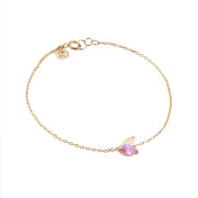 دستبند طلا 18 عیار زنانه گالری شیدا مجد مدل برگ بهاری