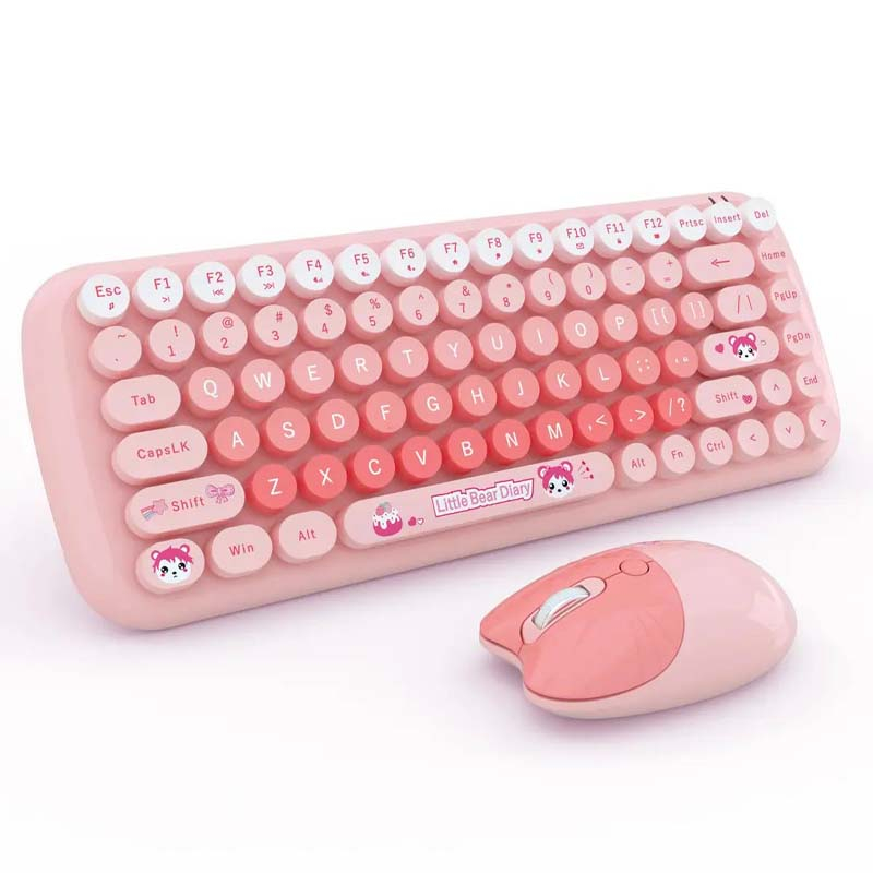 کیبورد و ماوس بی سیم مافی مدل candy fashion multicolor، سوییچ ممبران، Tenkeyless