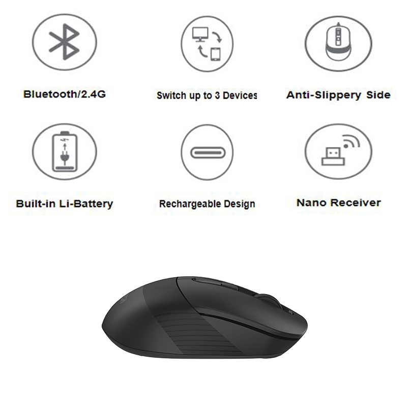 ماوس بی سیم ای فورتک مدل F_B_1O_C_S_SILENT