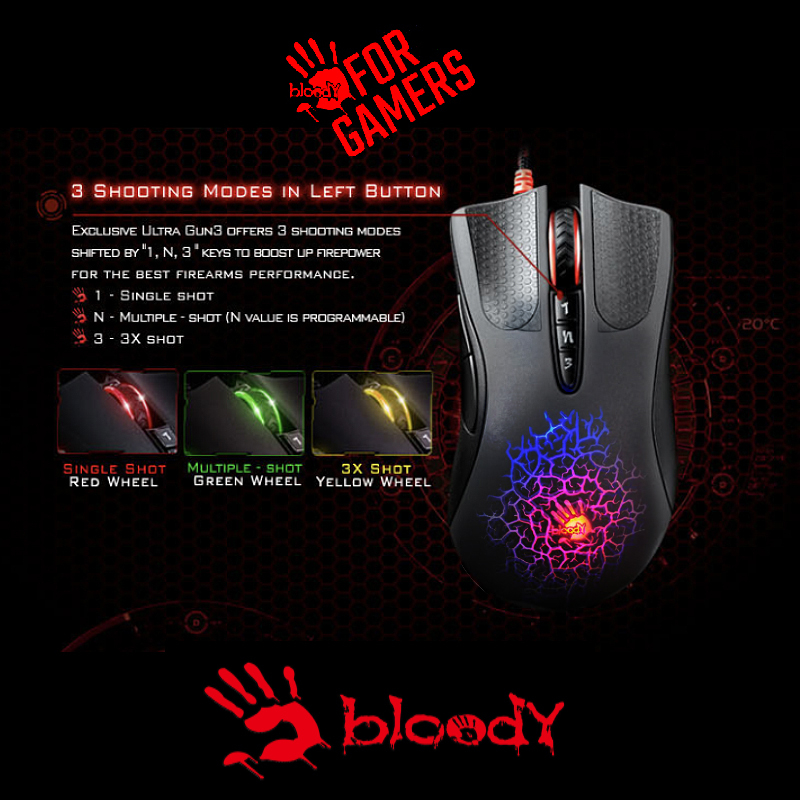 ماوس مخصوص بازی بلادی مدل A9O_RGB_ACTIVATED