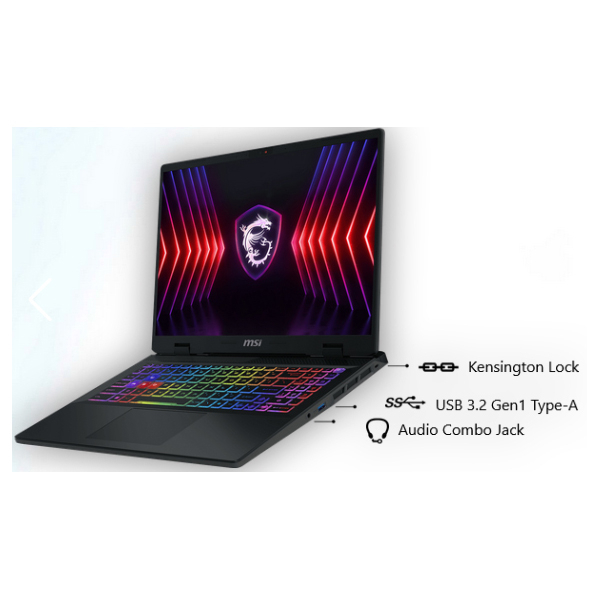 لپ تاپ 16 اینچی ام اس آی مدل Sword 16 HX B13VGKG-i7 13700HX-32GB DDR5-1TB SSD-RTX4070-FHD