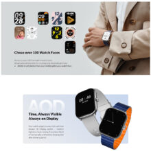 ساعت هوشمند 46 میلی متری گلوریمی مدل GC Plus با بند سلیکیونی و مغناطیسی